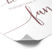 バラエレガント金ゴールド愛は熱いファンの結婚サインになる ポスター (角)