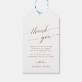 バラエレガント金ゴールド書道ありがとうようこそ ギフトタグ (正面)