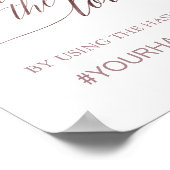 バラエレガント金ゴールド書道が恋を描く ポスター (角)