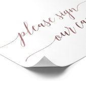 バラエレガント金ゴールド書道のサイン私たちのキャンバス ポスター (角)