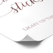 バラエレガント金ゴールド書道の光彩スティック記号 ポスター (角)