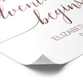 バラエレガント金ゴールド書道の冒険が始まる ポスター (角)