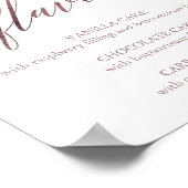 バラエレガント金ゴールド書道ケーキフレーバーの看板 ポスター (角)