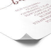 バラエレガント金ゴールド書道ドーナツバー標識 ポスター (角)