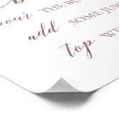 バラエレガント金ゴールド書道ミモサバー標識 ポスター (角)