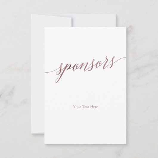 バラエレガント金ゴールド書道主催サイン (正面)