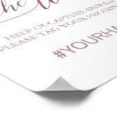 バラエレガント金ゴールド書道共有ザラブサイン ポスター (角)