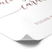 バラエレガント金ゴールド書道座席表カード記号 ポスター (角)