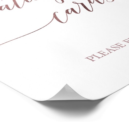 バラエレガント金ゴールド書道座席表カード記号 ポスター (角)