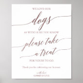 バラエレガント金ゴールド書道犬の親切親善 ポスター (正面)