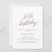 バラエレガント金ゴールド書道30歳の誕生日 招待状 (正面)