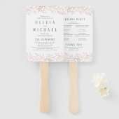 バラエレガント金ゴールド植物結婚計画 ハンドファン (正面&裏面)