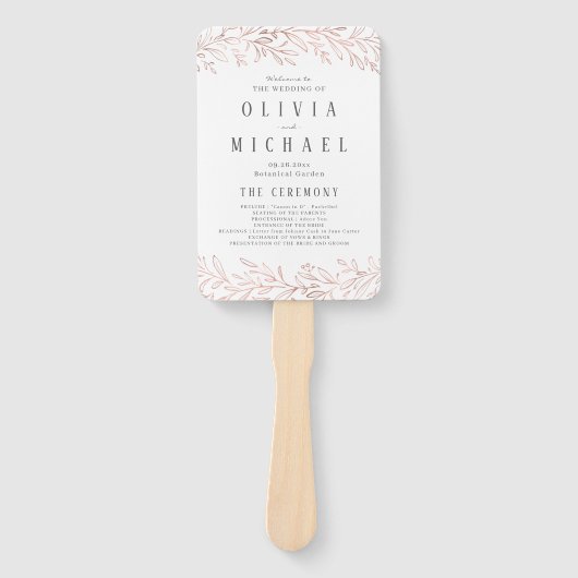 バラエレガント金ゴールド植物結婚計画 ハンドファン (正面)