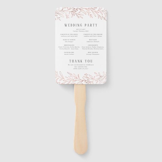 バラエレガント金ゴールド植物結婚計画 ハンドファン (裏面)