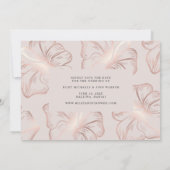 バラエレガント金ゴールド熱帯ハイビスカスフローラ写真 セーブザデート (裏面)