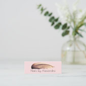 バラエレガント金ゴールド爪、 ネイルポリッシュストロークパステルピンク スキニー名刺 (スタンド正面)