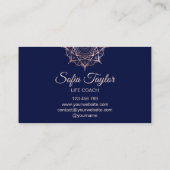 バラエレガント金ゴールド紙とグリッター裂け 名刺 (裏面)