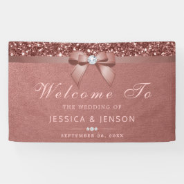 バラエレガント金ゴールド結婚ズダイアモンズボウグリッター 横断幕