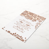 バラエレガント金ゴールド結婚ヴィンテージ 箔招待状 (回転した状態)