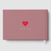 バラエレガント金ゴールド結婚式アニバーサリーキープサケ ゲストブック (裏面)