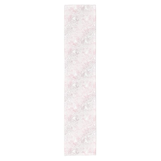 バラエレガント金ゴールド花フローラ植物性デザイン ショートテーブルランナー (正面)