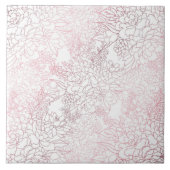 バラエレガント金ゴールド花フローラ植物性デザイン タイル (正面)