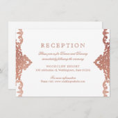 バラエレガント金ゴールド華美ヴィンテージ結婚式披露宴 招待状 (正面/裏面)