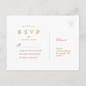 バラエレガント金ゴールド華美ヴィンテージ結婚式RSVP インビテーションポストカード (裏面)
