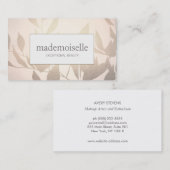 バラエレガント金ゴールド葉エスティアン美しい 名刺 (正面/裏面)