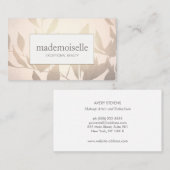 バラエレガント金ゴールド葉エスティアン美しい 名刺 (正面/裏面)