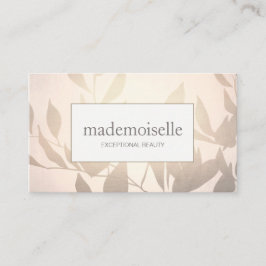 バラエレガント金ゴールド葉エスティアン美しい 名刺