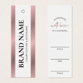 バラエレガント金ゴールド衣料品ブティックつるラベルラベル (正面&裏面)