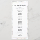 バラエレガント金ゴールド銅大理石パームツリー結婚ズ プログラム (裏面)