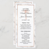 バラエレガント金ゴールド銅大理石パームツリー結婚ズ プログラム (正面/裏面)