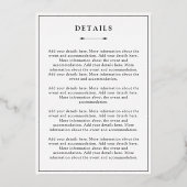 バラエレガント金ゴールド2 in 1フォト詳細結婚ズ 箔招待状 (裏面)