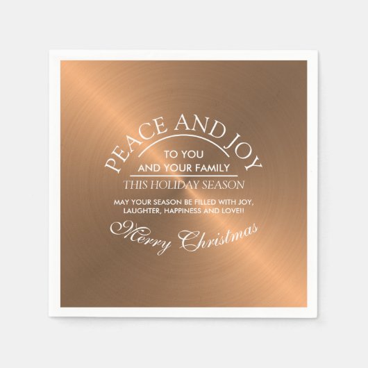 バラエレガント金ゴールド スタンダードカクテルナプキン (正面)