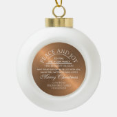 バラエレガント金ゴールド セラミックボールオーナメント (正面)