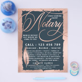 バラエレガント金ゴールド&ネイビー公証貸与業者フライヤー チラシ (シングル)