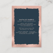 バラエレガント金ゴールド·海軍公証貸付代理店 名刺 (裏面)