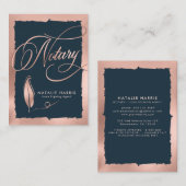 バラエレガント金ゴールド·海軍公証貸付代理店 名刺 (正面/裏面)