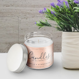 バラエレガント金箔しょうゆキャンドルラベル 長方形シール