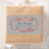 バラエレガント金箔ラグジュアリーグレー製品 ラベル (インサイチュ)