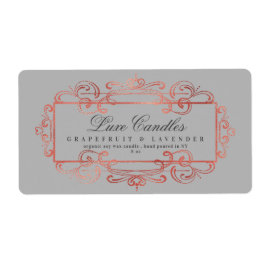 バラエレガント金箔ラグジュアリーグレー製品 ラベル