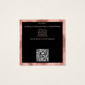 バラエレガント金箔及びブラックビジネスカード (裏面)