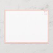 バラエレガント・ピンク・フローラ・たった今結婚しました結婚ズ 案内ポストカード (裏面)