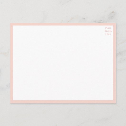 バラエレガント・ピンク・フローラ・たった今結婚しました結婚ズ  案内ポストカード (裏面)