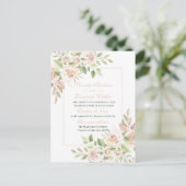 バラエレガント・ピンク・フローラ・たった今結婚しました結婚ズ 案内ポストカード (スタンド正面)