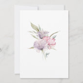 *~*バラエレガントAR15 PINKフローラRSVP結婚の 招待状 (裏面)