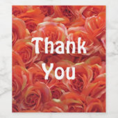 バラオかわいらしレンジフローラ感謝ありがとう ワインラベル (シングルラベル)