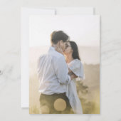 バラオストライプレンジ水結婚色のQRコード 招待状 (裏面)